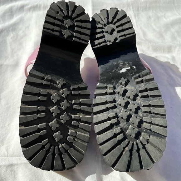 Pink Leather Triple Strap Platform Sandals size 9 - Picture 7 of 9